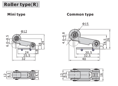 M3L05 AIRTAC MANUAL VALVES, M3 SERIES ROLLER W/RETRUN TYPE 3 WAY 2 POSITION N.C, M5 PORTS